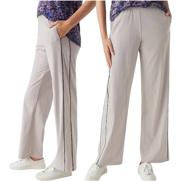 J. Jill | Fit On-the-Go Piped Wide Leg Pants 2X Athleisure Comfort - Picture 1 of 4